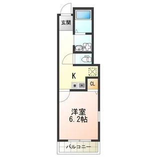 クリアフェリオ住吉【2階】の間取り