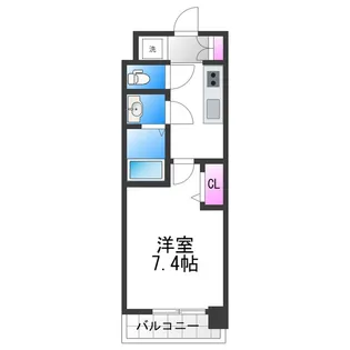 フォーリアライズ天王寺ヴァロール【407号室】の間取り
