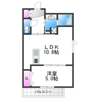 estageo北田辺【2階】の間取り