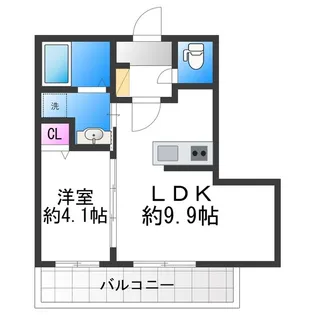 リアライズ長居公園通【1階】の間取り