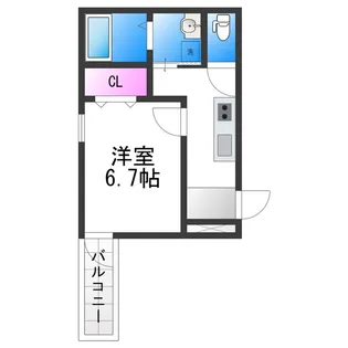 フジパレス住吉東【1階】の間取り