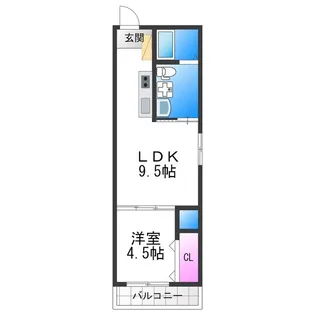 Fメゾン大領Ⅱ番館【203号室】の間取り