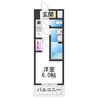 エスリードレジデンス大阪ザ・クラス【12階】の間取り