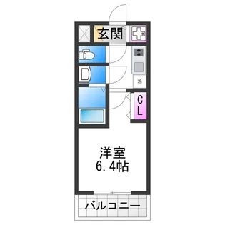 エスリードレジデンス大阪ザ・クラス【8階】の間取り