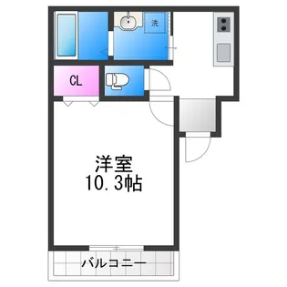 フジパレス西加賀屋ノース【3階】の間取り