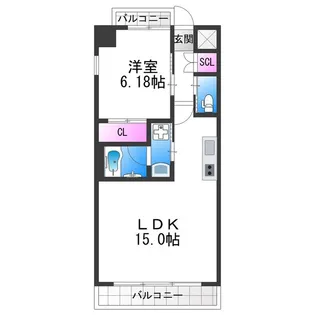 プレジオ帝塚山【7階】の間取り