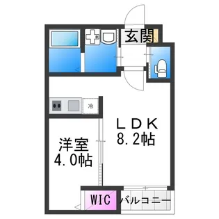 H−maison住之江Ⅲ【102号室】の間取り