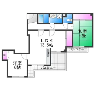 レジデンストーア【5階】の間取り