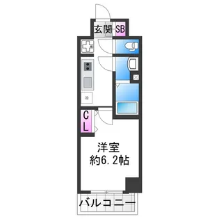 プレサンス天王寺デルニエ【904号室】の間取り