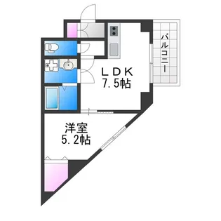 カルム共栄【1階】の間取り