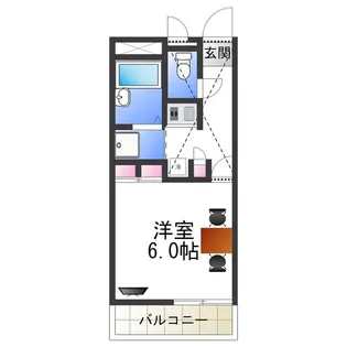 レオパレスエーデルワイス天王寺【1階】の間取り