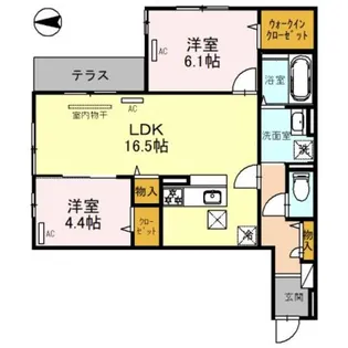 クラシスト加美正覚寺【1階】の間取り