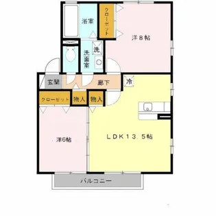 リビングタウン加美北 B棟【2階】の間取り