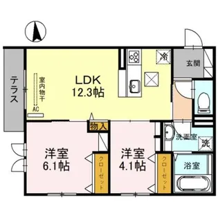 CelesteB棟【3階】の間取り