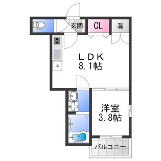 F asecia Nana【302号室】の間取り