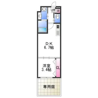 NU KITATANABE【3階】の間取り