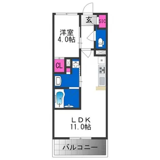 PHOERME TENNOJI East【704号室】の間取り