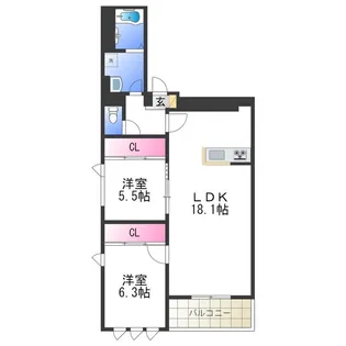 RAPPORT【3階】の間取り