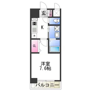 グレータ美章園【5階】の間取り
