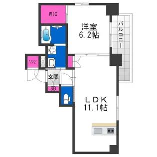 アークアベニューアベノ【701号室】の間取り