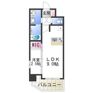 アドバンス難波ラシュレ【7階】の間取り