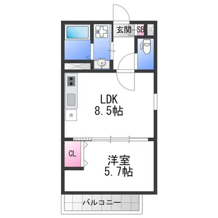 アート北巽【2階】の間取り