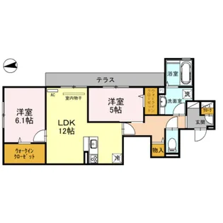 アンフェルム【0102号室】の間取り