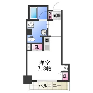 ヴィレッジリバー阿倍野【7階】の間取り
