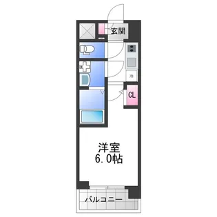 エスリード ザ・グレア大阪【10階】の間取り