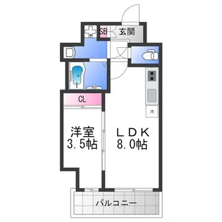 グランパシフィック東今里innovation【5階】の間取り