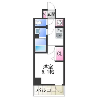 スプランディッド天王寺パークサイド【01101号室】の間取り