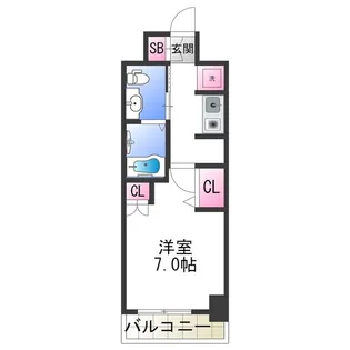 セレニテオズ北巽【2階】の間取り