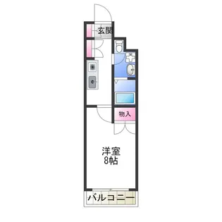 セゾンクレアスタイル新今里【102号室】の間取り