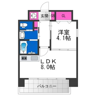 トーシン松崎町【6階】の間取り
