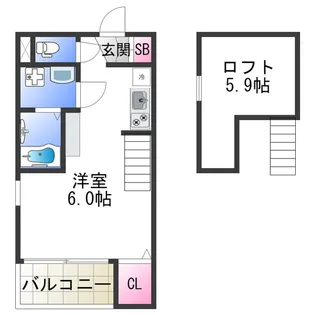 ハーモニーテラス今川【1階】の間取り