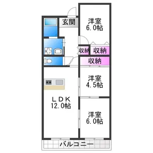 フォレスタ育和【4階】の間取り