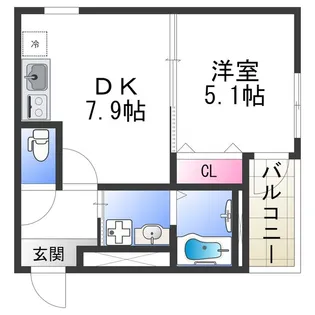 フジパレス平野上町ウエスト【3階】の間取り