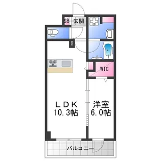 ベルンガーデン勝山北【4階】の間取り