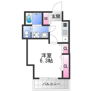 プロスパーコート桃谷【2階】の間取り