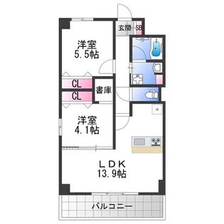 ベルンガーデン勝山北【7階】の間取り