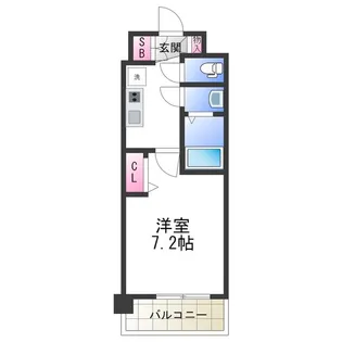 プレサンス天王寺ノースヴィアーレ【6階】の間取り