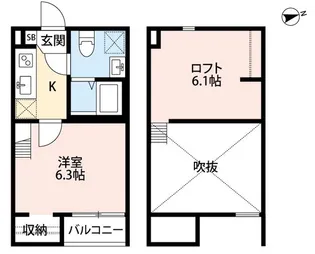 ラ・フロレゾン【0203号室】の間取り