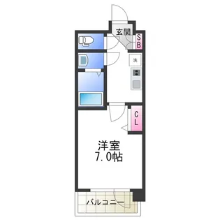 プレサンス天王寺ノースヴィアーレ【8階】の間取り