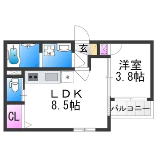 ラブレッシング ユー【201号室】の間取り