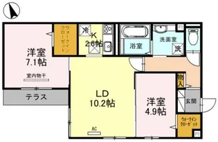 木蓮【3階】の間取り