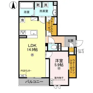 スペチアーレ平野西【3階】の間取り