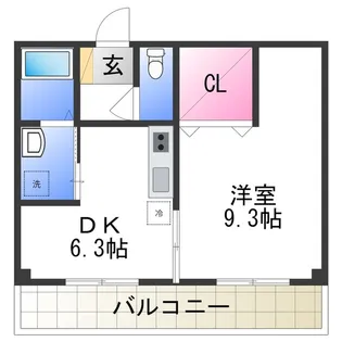 双輪建物第八コーポ【1階】の間取り