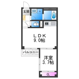 wiz Abeno【4階】の間取り