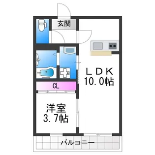 THE COLOR RESIDENCE【3階】の間取り
