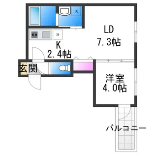ナガモリメゾン南津守【1階】の間取り